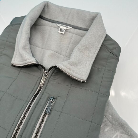 Calvin Klein Men's Microfleece Logo Full Zip Sweatshirt‎ Jacket, Size XXL, Gray - Picture 1 of 10